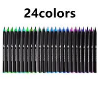 Akvarelės teptukų rinkinys 24/48 spalvų Vandeniniai piešimo žymekliai Teptukai Vandeniniai dažai Dovanos 24colors