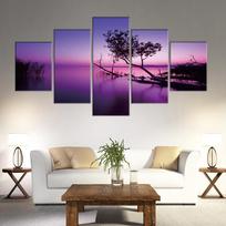 Drobės tapybos sienų meno karkasai HD spaudiniai 5 vienetai peizažo medžio paveikslo plakatas namų dekoravimui 20x35cm*2  20x45cm*2  20x55cm*1