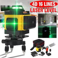 4D 16 linijų lazerio lygis, žalia linija, galinga žalia šviesa, 4d žalio spindulio lazerio lygis, savaime išsilyginantis horizontalus vertikalus matavimo įrankis full sets