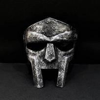 Helovino viduramžių veido kaukė, Helovino kostiumas, Gladiatoriaus veido kaukė, veido šarvai, rankomis kalta kaukė, Helovino kaukė, Helovino suknelė gray