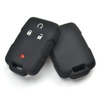 For GMC Canyon Sierra Yukon for Chevrolet Silverado Colorado Tahoe Suburban Silicone Remote Key Case Fob Shell Cover Holder