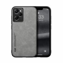 Prabangus magnetinis odinis dėklas Xiaomi POCO X5 X3 Pro NFC X5Pro X3Pro X 5 3 telefonui su įmontuota metaline plokštele, palaiko automobilinį laikiklį For POCO X3 šviesiai pilka spalva