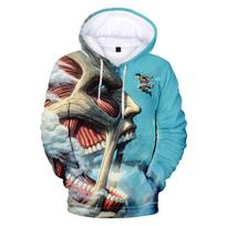 Populiarūs animaciniai filmai Anime Attack on Titan 3D Print Hoodie Megztiniai Harajuku Streetwear Vyrai Moterų mada Laisvalaikis šaunus megztinis 6XL black