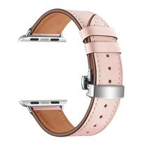 „Apple Watch“ 6 5 4 3 2 1 SE „Butterfly“ laikrodžio dirželis, skirtas „IWach“ 44 mm 40 mm 42 mm 38 mm natūralios odos apyrankių apyrankėms 44mm and 42mm rožinė