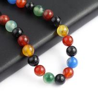 Agates Isoaltion beads Natural Stone Rainbow Agates Round Beads For Jewelry Making DIY Necklace Earrings Bracelet Accessory 4mm gray