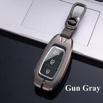 Metalinis cinko odinis automobilio raktų dėklas, skirtas Hyundai I30 I40 Ix35 KONA Solaris Grandeur Ig Accent Santa Fe Palisade 2017 2018 2019 m. ruda
