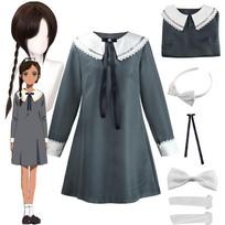 Anime WONDER EGG PRIORITY Neiru Aonuma Cosplay Kostiumas Perukas su Kawaii Tamsiai Pilkais Suknelėmis Aksesuarai Apranga Kalėdiniai Drabužiai XS-(Costume+Wig) gray