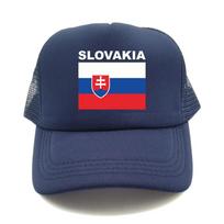 Slovakia Trucker Cap Summer Unisex Cool Country Flag Hat Baseball Caps Unisex Outdoor Mesh Net Caps blue