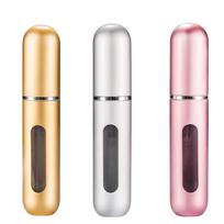 DFsucces nešiojamas mini daugkartinio užpildymo kvepalų butelis, tuščias purškiamas buteliukas, 3 vnt. 5 ml pakuotė beige