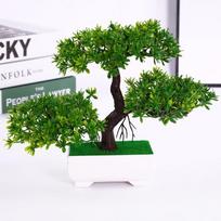 1Pc Artificial Plants Bonsai Fake Flowers Small Tree for Home Living Room Bedroom Balcony Decoration Artificial Bonsai žalia
