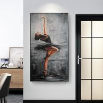 Sienos meno paveikslas Portreto meno tapyba Sienos drobės meno plakatas ir spaudinys Sienos meno gražios balerinos paveikslas svetainei namų dekoravimui 20x40cm gray