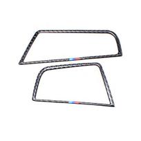 2 vnt. anglies pluošto automobilio oro kondicionieriaus išėjimo skydo rėmo dangtelio lipdukas, skirtas BMW F10 F18 2011-17 automobilio salono derinimui 2pcs gray