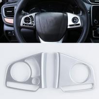 ABS Matinis 2017 2018 Honda CR-V CRV Automobilio Vairaračio Jungiklių Mygtukų Dekoratyvinis Gaubtas Apdaila Liejimo Aksesuarai Lipdukas gray