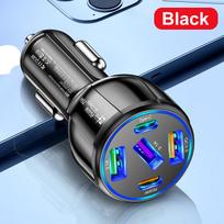 Olaf 5 prievadų 75w automobilinis įkroviklis Greitas įkrovimas 3.0 automobilinis USB įkroviklis C tipo įkrovimo adapteris, skirtas iPhone 14 13 12 Xiaomi Huawei Samsung 3Ports 90W balta