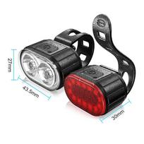 Bike Light Set USB Rechargeable Mountain Helmet Road Bike Front Light Tail Light Set Q3 Q3 gray