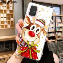 Linksmų Kalėdų Naujųjų Metų minkštas telefono dėklas Samsung S10 S20 Plus Ultra A10 A20 A30 A40 A50 70 A51 A71 A7 A9 Note 10 Pro dangtelis A10