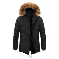 New Winter Jacket Men Thicken Casual Outwear Jackets Fashion Men's Fur Collar Windproof Parkas Velvet Warm Hooded Coat 4XL juoda