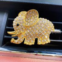 Cute Elephant Car AirOutlet kvepalų klipas kondicionavimo aromaterapinis auto universalus kvepalų difuzorius Creative Motorcar Accessories Gold-A