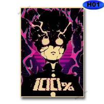 HD spausdintos nuotraukos Namų dekoras Mob Psycho 100 Plakatai Retro kraftpopierius Anime Plakatų kambarys Baras Meno tapyba 30x21cm beige