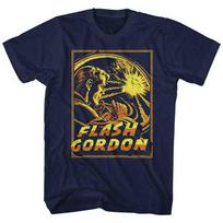 Flash Gordon Space Explosion Slim Fit Navy Unisex T-shirt S