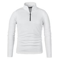 Žieminiai vyriški megztiniai su užtrauktuku, vientisos spalvos apatiniai marškinėliai su aukštu kaklu 3XL šviesiai pilka spalva