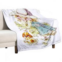 Sarah Kay su šuniuku Mesti Antklodė Miegmaišio Antklodė Antklodė Sofa Mada Sofos Antklodės mesti antklodė sofai 75x100cm (30x40inch) beige