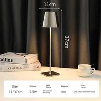 LED stalinė lempa Minimalistinė retro kavinė Atmosferos lempa Stalinė lempa Touch USB įkrovimo juosta Stalinė lempa sidabras