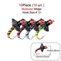10/15/20/25/vnt Multiclor Hackle Butt Fly Fishing Nimph šlapias dirbtinis masalas upėtakių skruzdėlių žvejybai 10Pcs