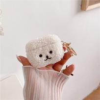 Mielas Fluffy Bear ausinių dėklas, skirtas Apple Airpods 3 Cover Fashion Lovely Ausinės Kailio dėklas, skirtas Airpods pro2 įkrovimo dėžutės dėklas For Airpods Pro2 balta