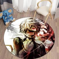 Karštas Anime Tokyo Ghoul Apvalus kilimas svetainei, kilimėlis vaikams, grindų kilimas, jogos kilimėlis, miegamojo, e-sporto kėdės kilimėlis, Dropshipping 60cm gray