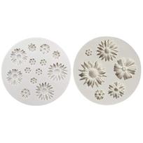 2Pcs/Set 3D Small Daisy Cake Molds Silicone Pan Tray Mould Flowers Baking Moulds for Cake Candy Chocolate Soap Jelly Sugar Mould rožinė