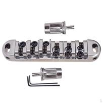 1 Set Silver Locking String Guitar Bridge Roller Saddle Tailpiece for LP Replacement gray