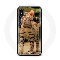 Dėklas - MANIACASE - Iphone XS Max - Katės raštas - Spalva Juoda - Lankstus