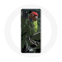 Coque Samsung Galaxy A21S Pionus Perroquet Rouge Vert