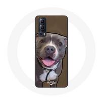 Coque Vivo Y72 Chien Pitbull Blanc gris