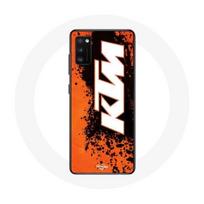 Coque pour Samsung Galaxy S20 plus KTM Logo blanc fond orange