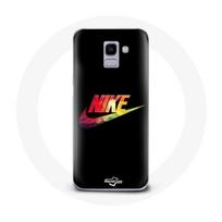 Coque pour Samsung Galaxy A6 2018 Nike Logo Couleur fond noir