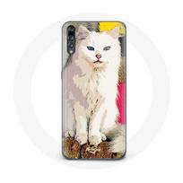 Coque pour Huawei P20 Turc de Van Chat Blanc aux yeux bleu et jaune