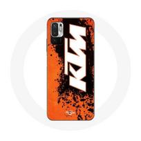 Coque pour Xiaomi Redmi Note 10 5G KTM Logo blanc fond orange