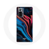 Coque pour Xiaomi Redmi Note 10 Pro Texture abstraite bleu noir rouge