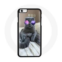 Coque pour Iphone 5/5S Chat lunette violette