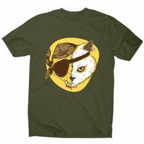 Pirate Cat Funny Premium Unisex T-Shirt S