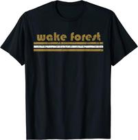 Wake Forest Retro Three Stripe Vintage Throwback Unisex T-Shirt S