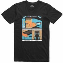 Hommes Flipper Machine Instruction Modèle 80'S 90'S Retro Gamer Unisex T-Shirt XXXXL gray