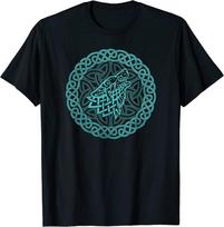Ireland Celtic Knotwork Design Orna T Wolf Original Celtic Unisex T-Shirt S blue