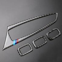 Anglies pluošto automobilio lango pakėlimo jungiklio skydelis dekoratyviniai lipdukai automobilio salono modifikuoti priedai BMW X3 F25 X4 F26 2014-17 m. Classic Style gray