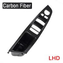 Automobilio priedai Anglies pluošto vidinės durų rankenos skydelis traukiklio apdailos dangtelis BMW 5 serijai F10 F11 520d 530d 535i 550i LHD-Carbon-7PCS black