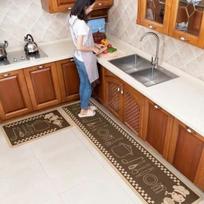 Neslystantis virtuvės grindų kilimėlis vonios kambarys sugeriantis įėjimo durų kilimėlis balkonas skalbykla kilimas plaunamas miegamasis svetainė ilgas kilimėlis 40cmx60cm 1pc gray