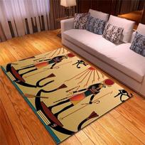 Senovės Egipto Elementas 3D Spausdinimo Kilimas Svetainė Namai Egipto Dekoras Vandens Absorbcija Vonios Kilimėlis Dideli Lovos Šoninis Kilimas 100x150cm white