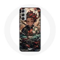 Case - Maniacase - Samsung Galaxy A34 5G - Demon Slayer Tanjiro - Soft - Black